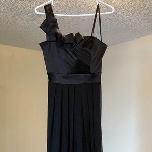 BCBGMAXAZRIA one shoulder evening gown.